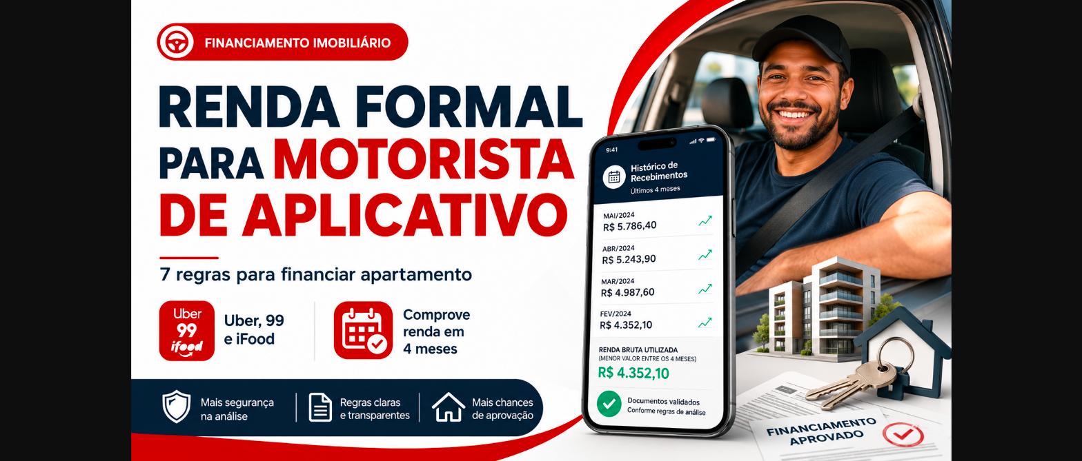 Motoristas de Uber e 99 agora podem comprovar renda no financiamento imobiliário